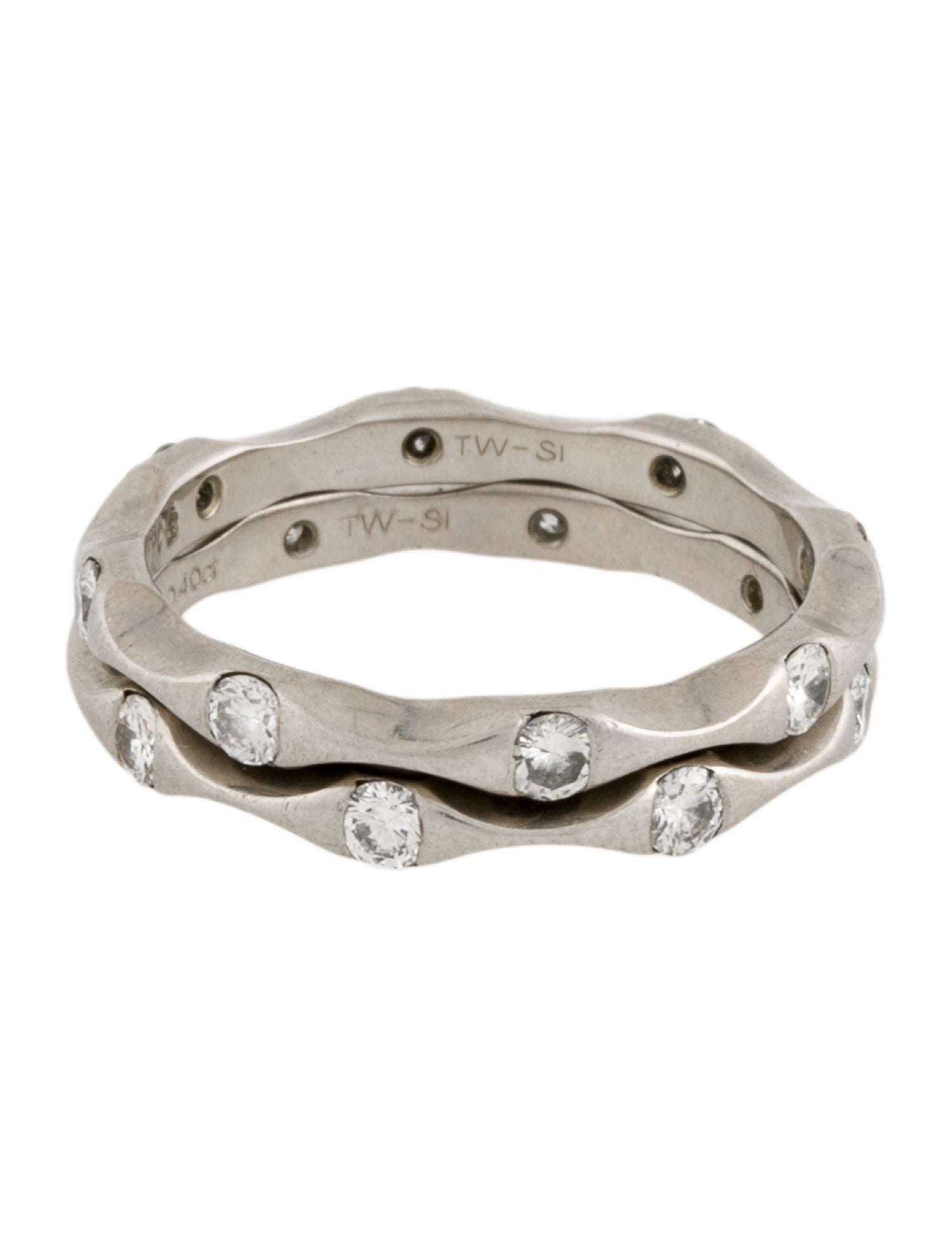 Ring Platinum Diamond Band Set