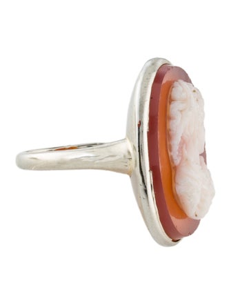 Ring 14K Shell Cameo Cocktail Ring