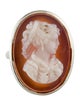 Ring 14K Shell Cameo Cocktail Ring
