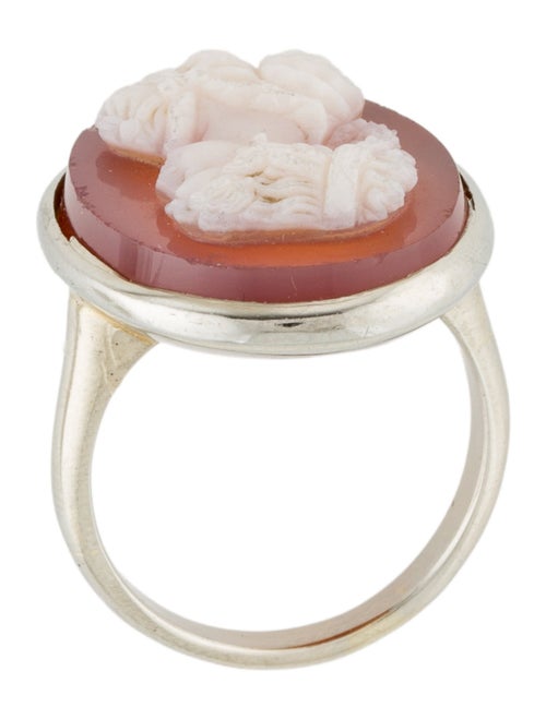 Ring 14K Shell Cameo Cocktail Ring