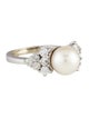 Ring 14K Pearl & Diamond Cocktail Ring