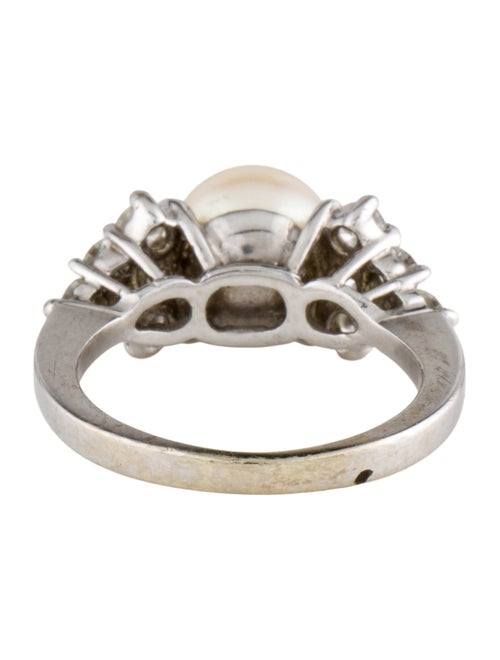 Ring 14K Pearl & Diamond Cocktail Ring