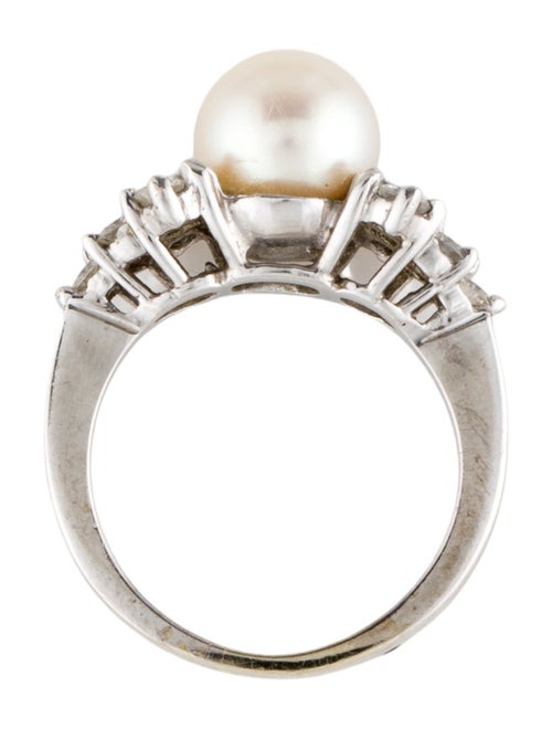 Ring 14K Pearl & Diamond Cocktail Ring