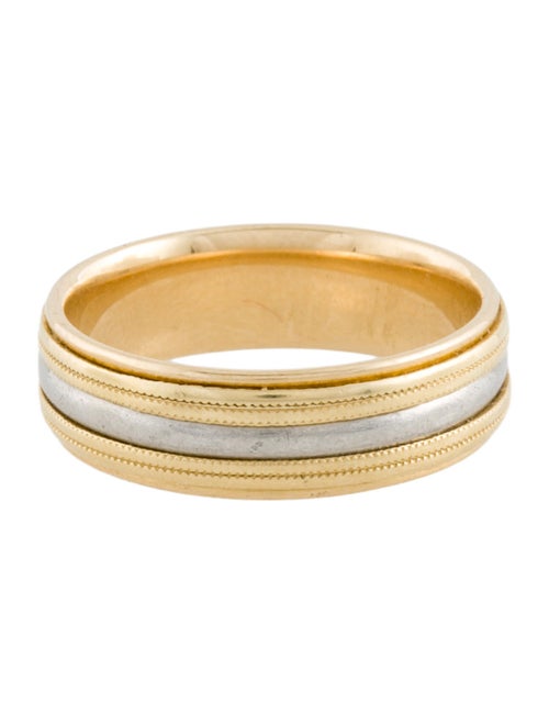 Ring Two-Tone Textured Band Ring