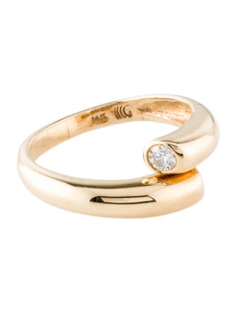 Ring 14K Diamond Bypass Ring