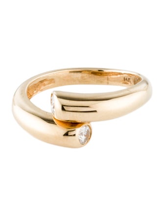 Ring 14K Diamond Bypass Ring