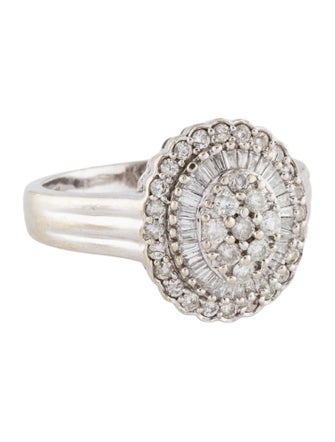 Ring 14K Diamond Cluster Cocktail Ring