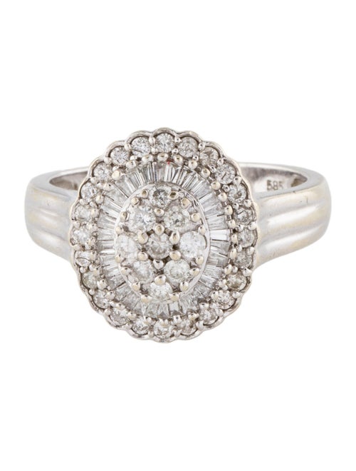 Ring 14K Diamond Cluster Cocktail Ring