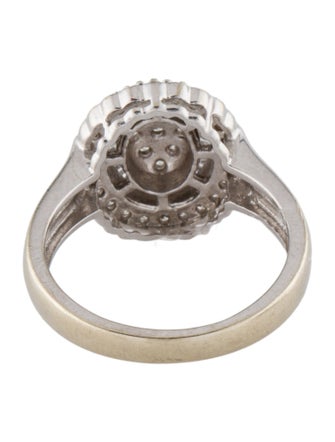 Ring 14K Diamond Cluster Cocktail Ring