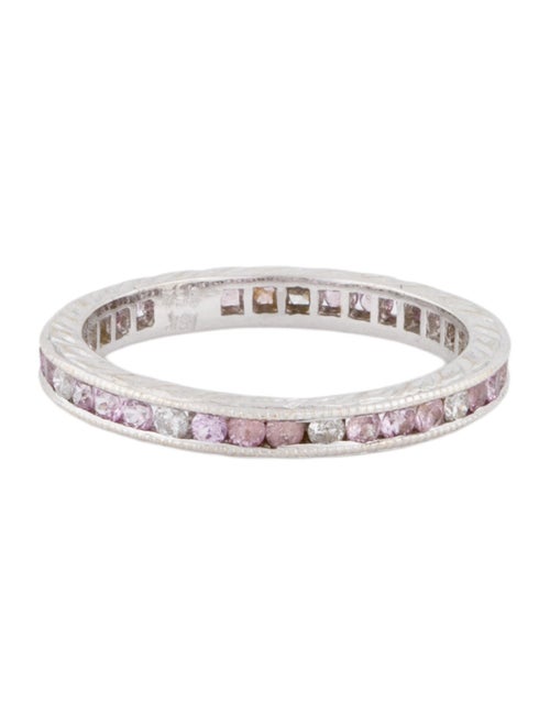 Ring 18K Pink Sapphire & Diamond Eternity Band