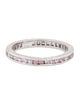 Ring 18K Pink Sapphire & Diamond Eternity Band