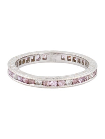 Ring 18K Pink Sapphire & Diamond Eternity Band