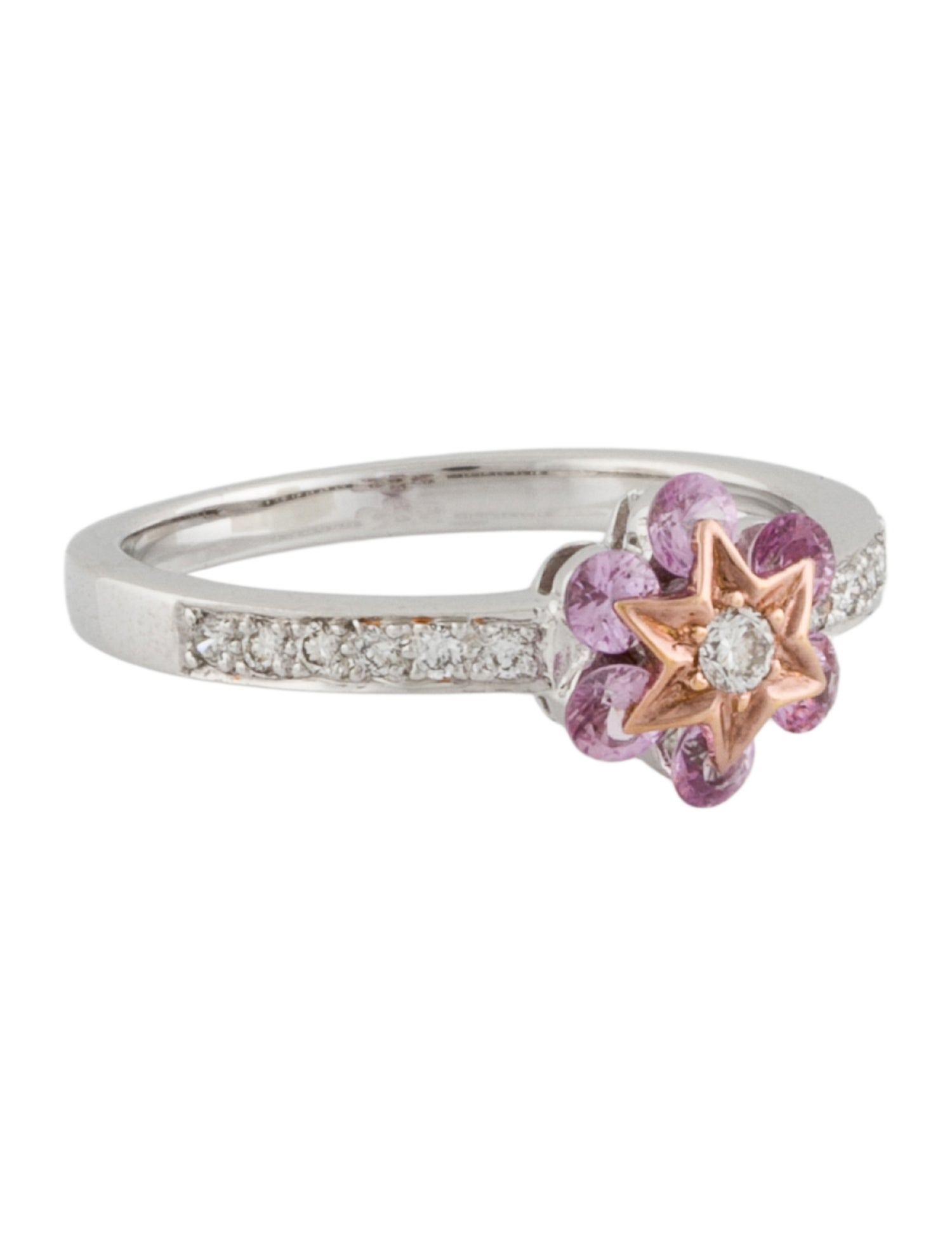 Ring 18K Sapphire & Diamond Cocktail