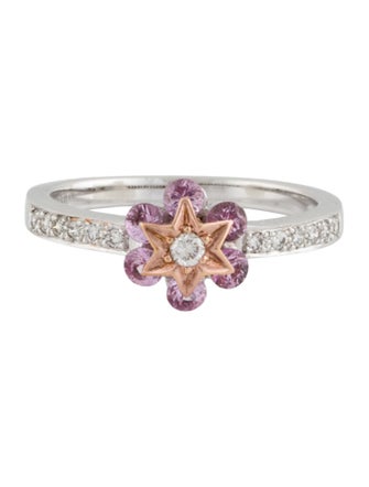 Ring 18K Sapphire & Diamond Cocktail Ring