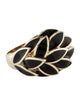 Ring 14K Enamel Leaves Cocktail Ring