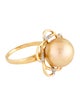 Ring 18K Pearl & Diamond Cocktail Ring