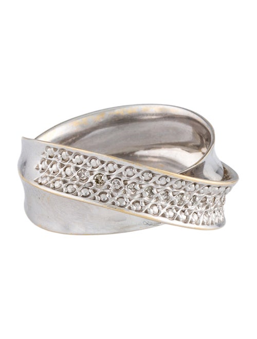 Ring 18K Diamond Crossover Cocktail Ring