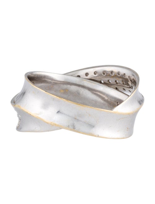 Ring 18K Diamond Crossover Cocktail Ring