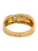 Ring 18K Diamond Carved Band