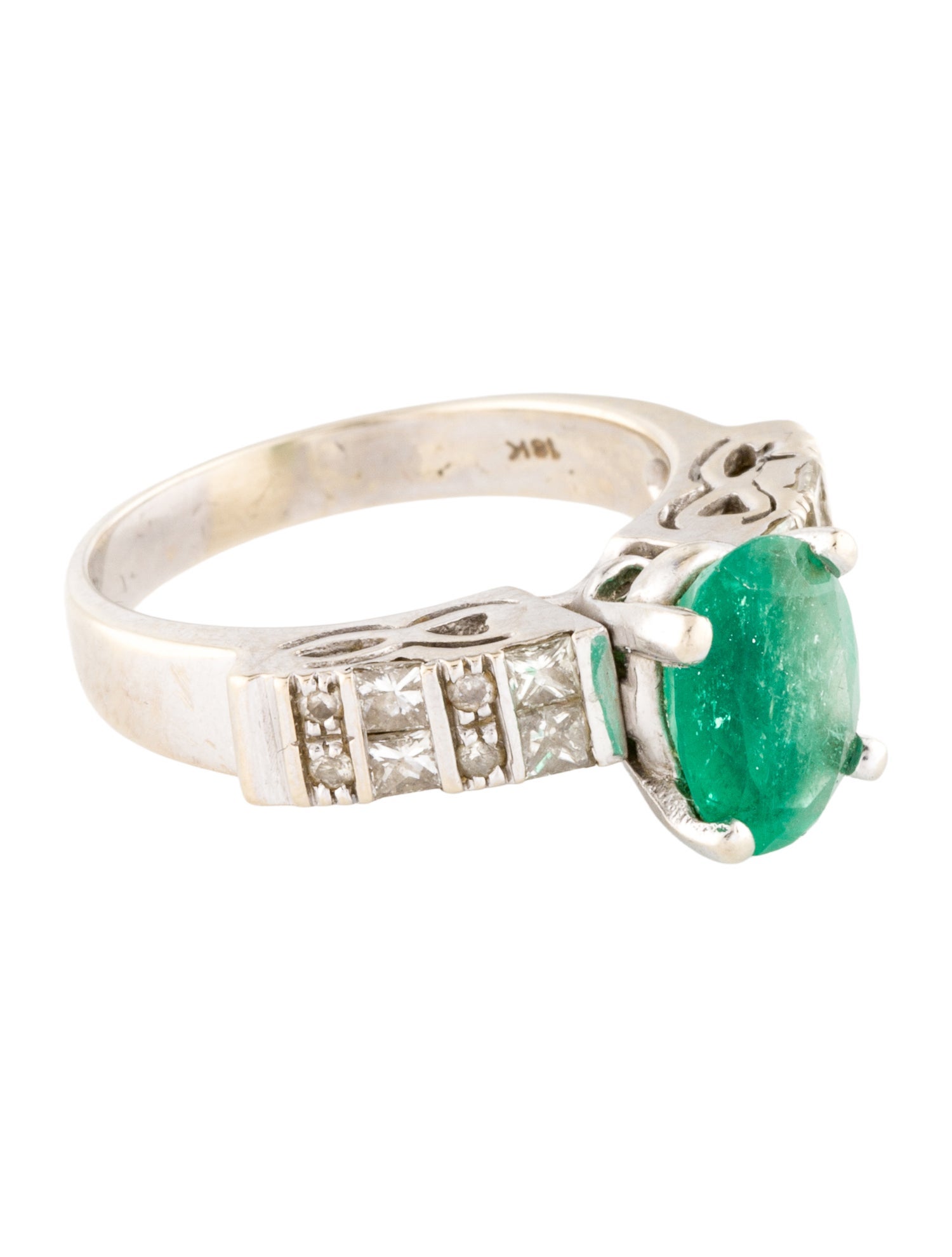 Ring 18K 1.98ct Emerald & Diamond Cocktail