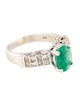 Ring 18K 1.98ct Emerald & Diamond Cocktail Ring
