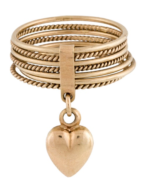 Ring 14K Multiband Heart Cocktail Ring