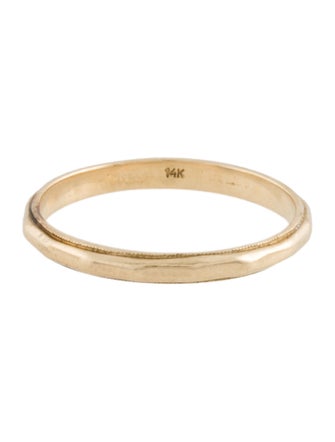 Ring 14K Geometric Milgrain Band