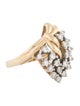 Ring 14K Diamond Cluster Cocktail Ring