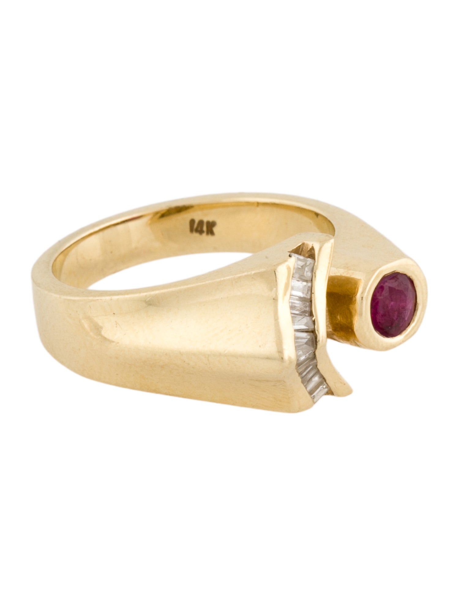 Ring 14K Ruby & Diamond Band