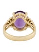 Ring 14K Amethyst & Diamond Cocktail Ring