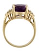 Ring 14K Amethyst & Diamond Cocktail Ring