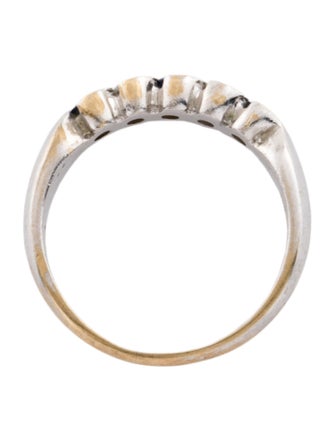 Ring 14K Sapphire & Diamond Band