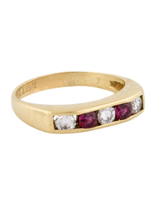 Ring 14K Ruby & Diamond Band