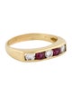 Ring 14K Ruby & Diamond Band