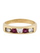 Ring 14K Ruby & Diamond Band