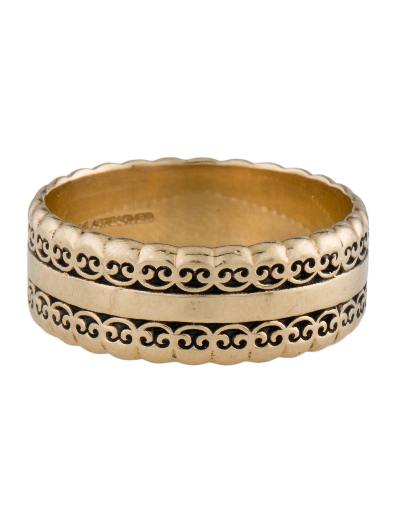 Ring 14K Artcarved Etched Band