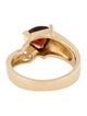 Ring 14K Garnet & Diamond Cocktail Ring