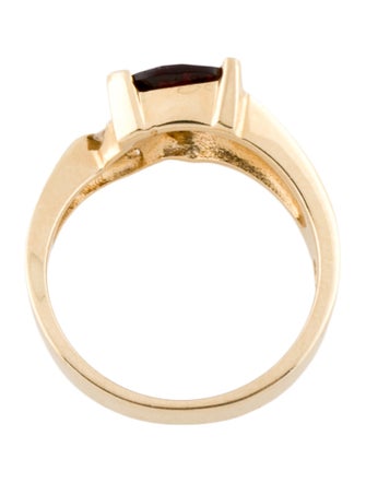 Ring 14K Garnet & Diamond Cocktail Ring