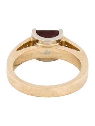 Ring 14K 1.44ctw Garnet & Diamond Cocktail Ring