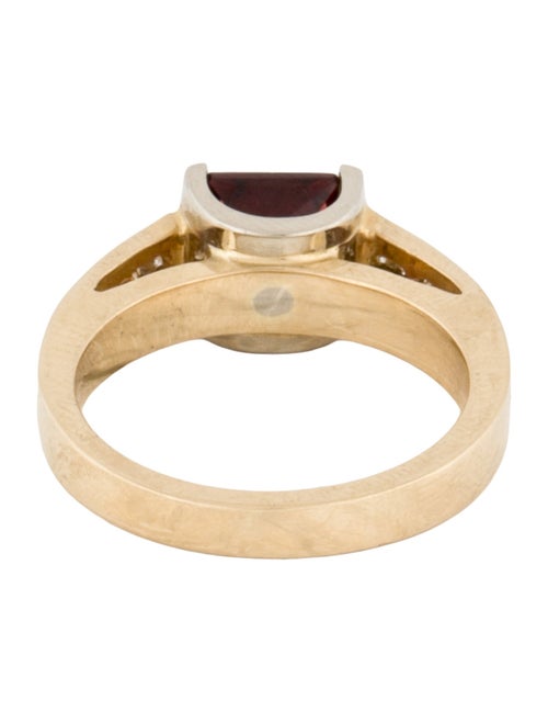 Ring 14K 1.44ctw Garnet & Diamond Cocktail Ring
