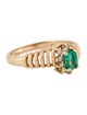 Ring 14K Emerald & Diamond Cocktail Ring