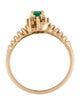 Ring 14K Emerald & Diamond Cocktail Ring
