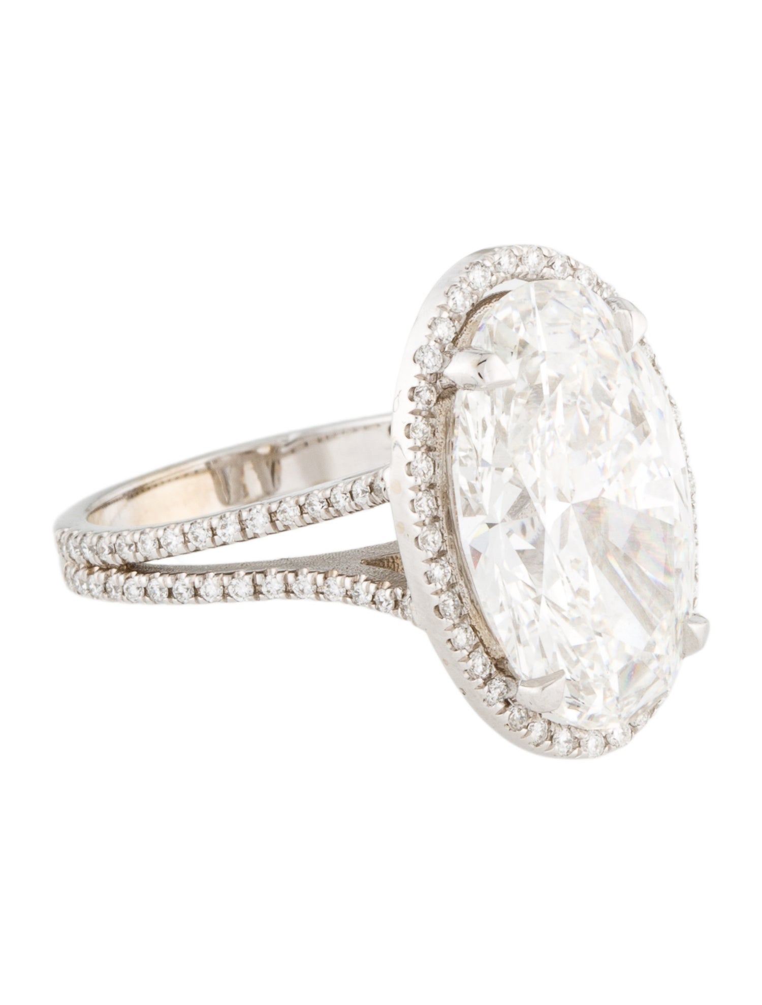 Ring 14K 8.41ctw Lab-Grown Diamond Halo Cocktail Ring