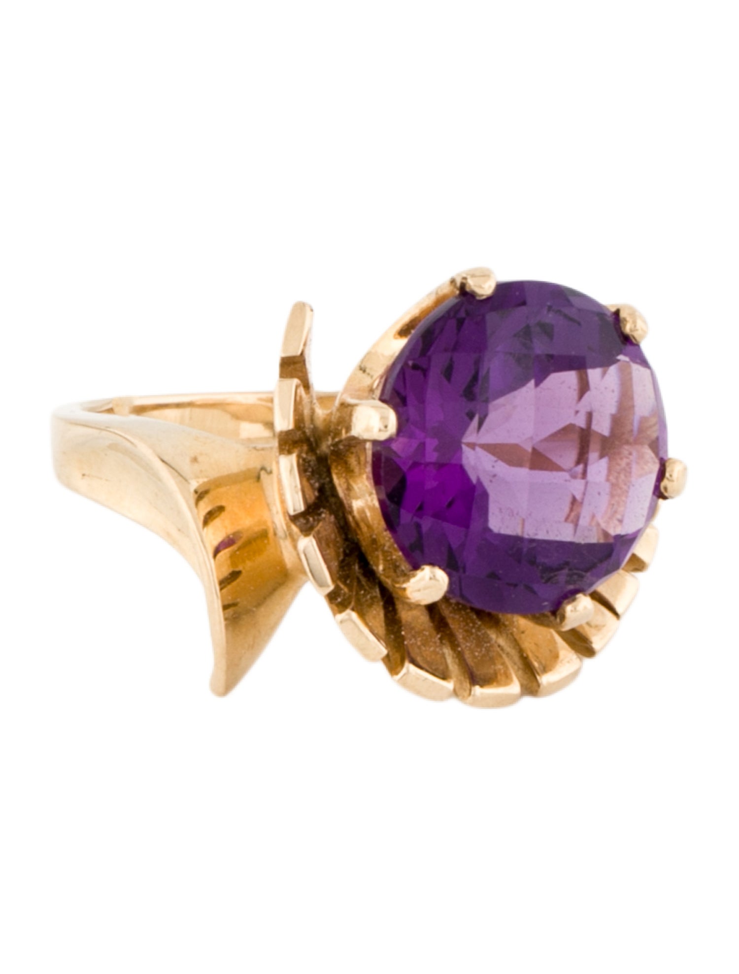 Ring 14K Amethyst Cocktail