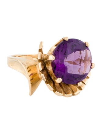 Ring 14K Amethyst Cocktail Ring