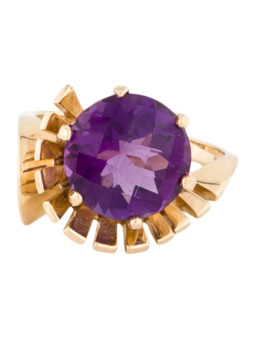 Ring 14K Amethyst Cocktail Ring