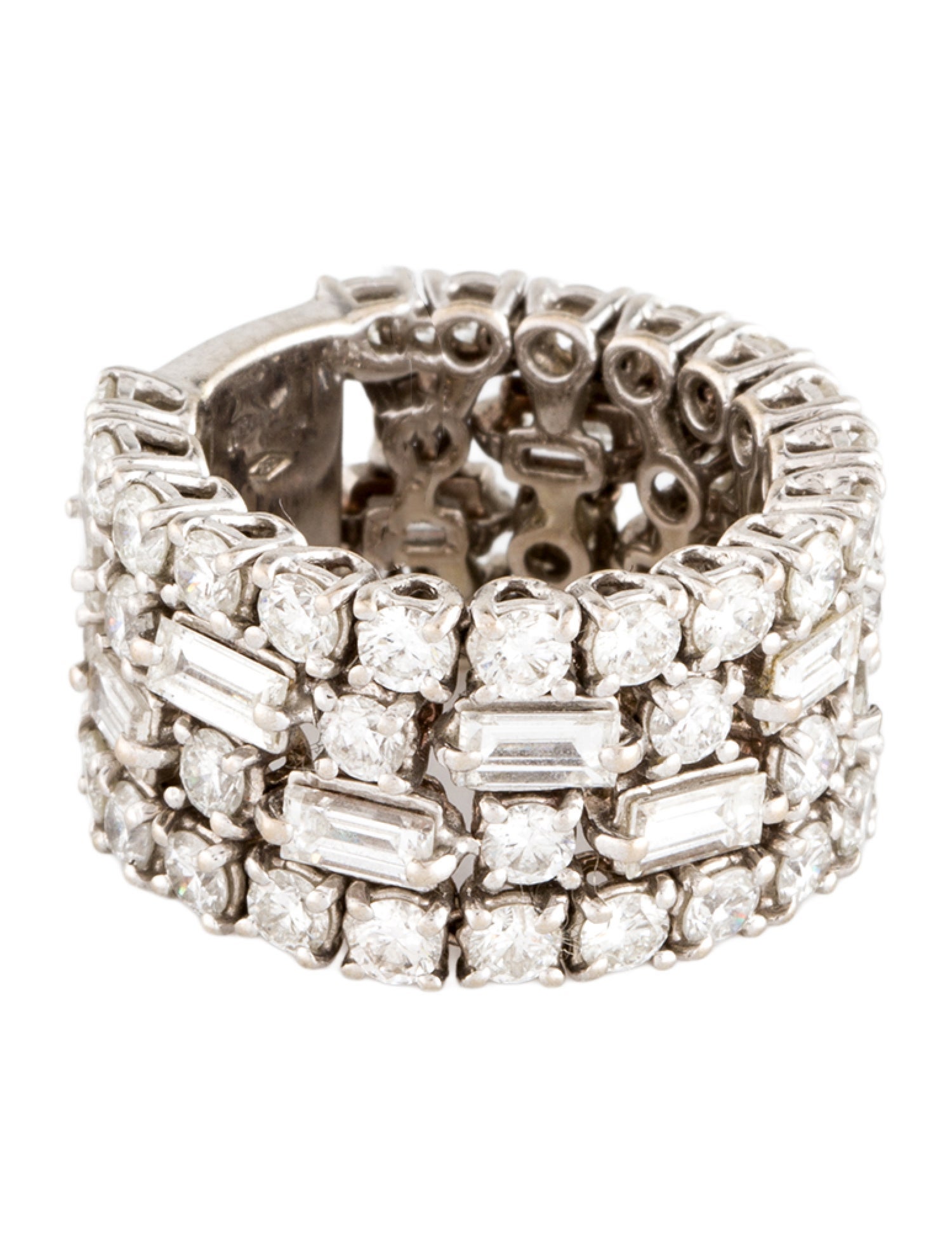 Ring 18K 2.82ctw Diamond Wide Band