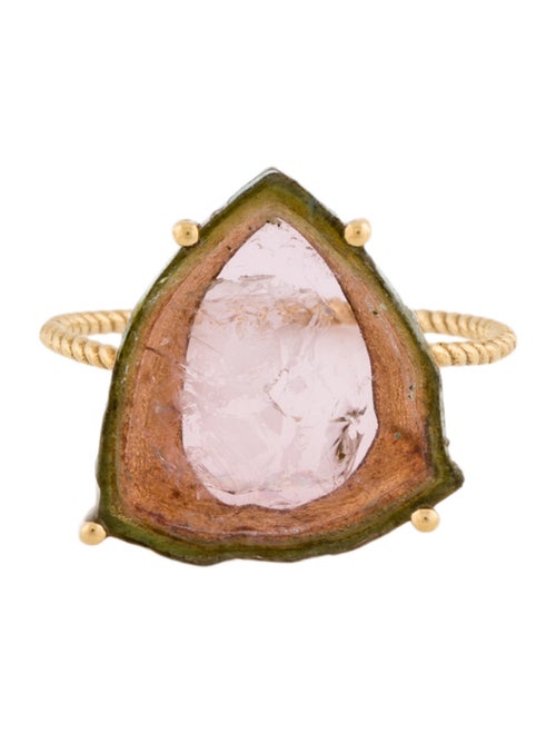 Ring 18K Part-Colored Tourmaline Cocktail Ring
