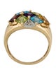 Ring 14K Diamond & Multistone Rainbow Ring