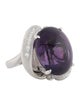 Ring Platinum Amethyst & Diamond Cocktail Ring